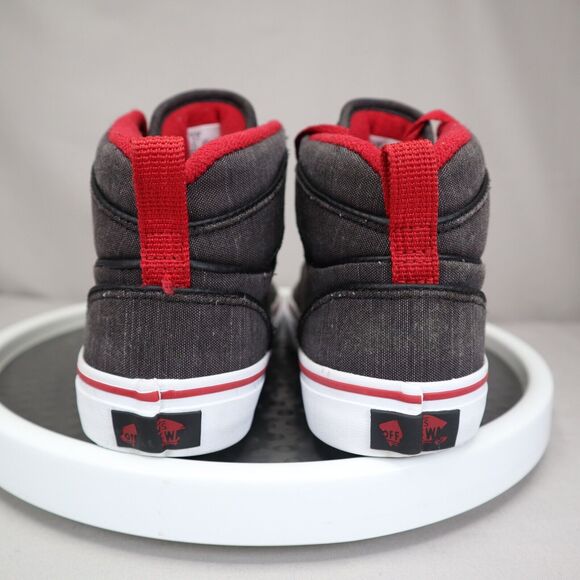 Vans Atwood High Top Shoes Womens Size 6 Youth 4.5 Gray Red Lace Up Sneaker - Picture 6 of 9